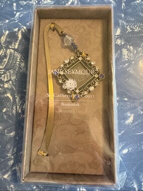 VINTAGE NEW IN BOX Jane Seymour Gold Ornate Gem Picture Frame Bookmark